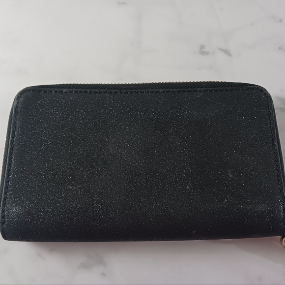 Michael Kors Black Sparkly Phone Wallet Wristlet - Picture 13 of 14